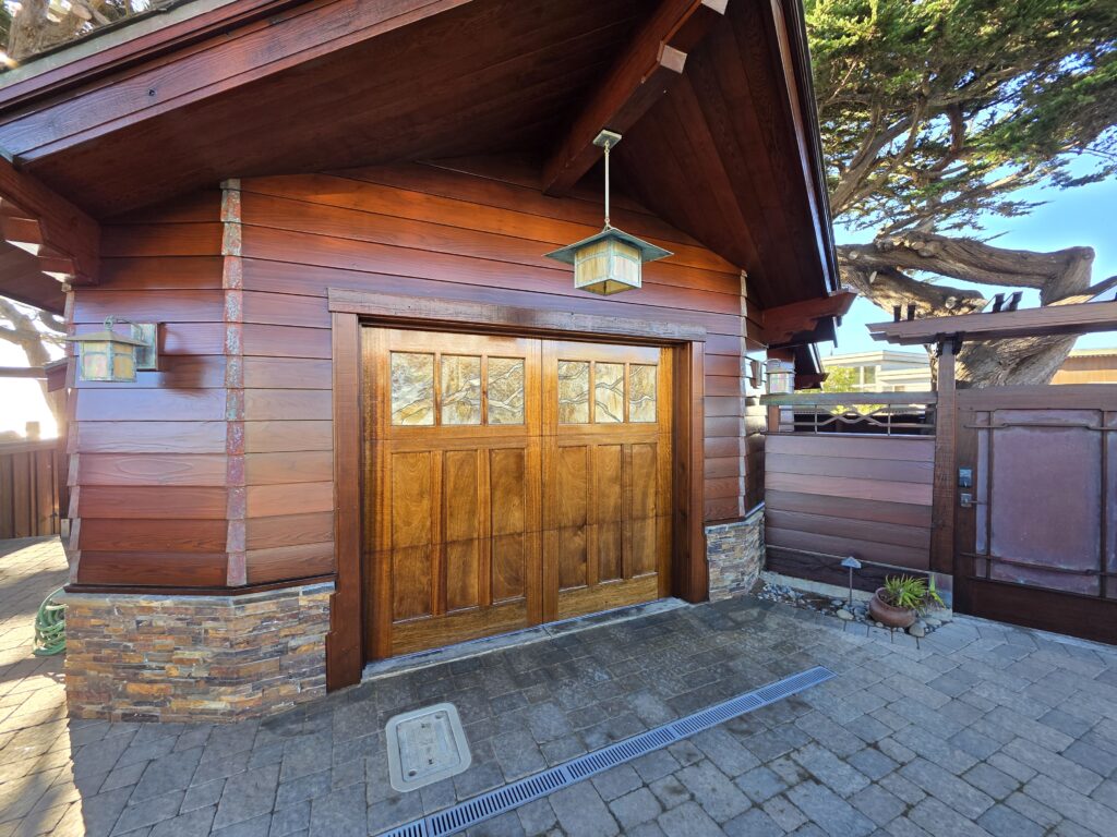 Garage door and exterior finish project by Bruce Owens Painting